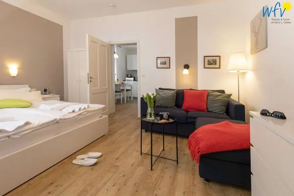 Wohnzimmer Villa Sanssouci Ferienwohnung Heckenrose