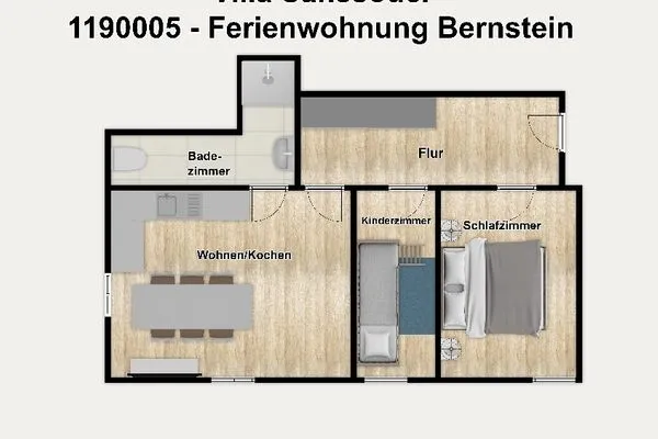 Grundriss Villa Sanssouci Ferienwohnung Bernstein