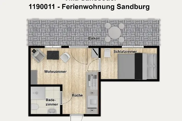 Grundriss Villa Sanssouci Ferienwohnung Sandburg