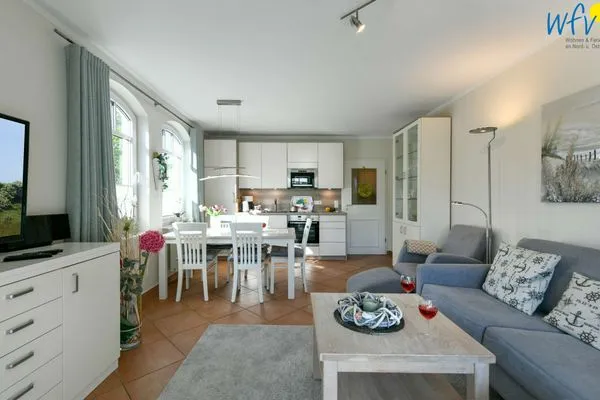 Wohnzimmer Villa Kranich Ferienwohnung 1