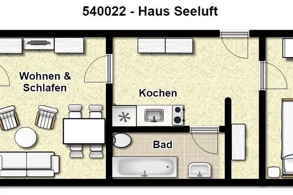Grundriss Haus Seeluft Ferienwohnung 22