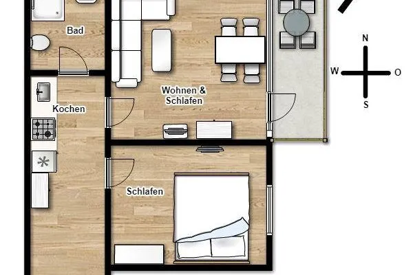 Grundriss Haus Nautica Ferienwohnung 414