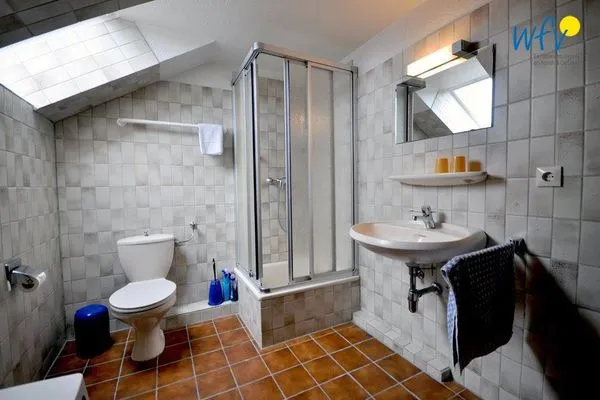 Badezimmer Kirchstr. 38 Borkum Ferienwohnung 38