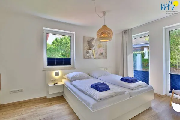 Schlafzimmer Haus am Dorfbrunnen Ferienwohnung Welle