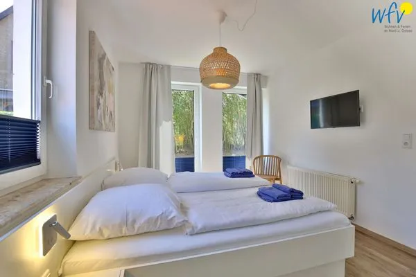 Schlafzimmer Haus am Dorfbrunnen Ferienwohnung Welle