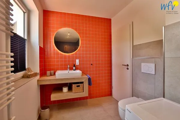 Badezimmer Haus am Dorfbrunnen Ferienwohnung Welle