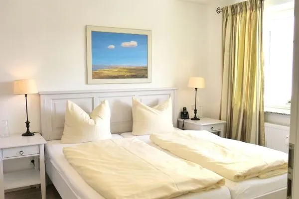 Schlafbereich der Sonnenoase in Wittdün auf Amrum Strand Residenz Ferienwohnung *SonnenOase*