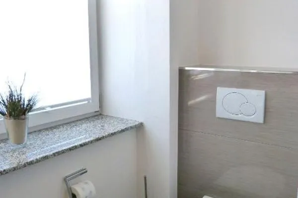 Badezimmer der Sonnenoase in Wittdün auf Amrum Strand Residenz Ferienwohnung *SonnenOase*