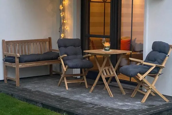 Garten  Ferienwohnung Adina