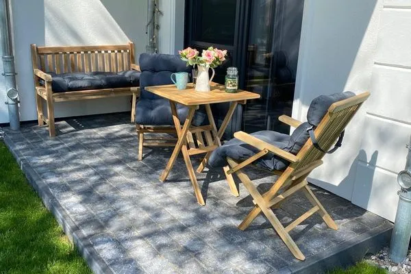 Garten  Ferienwohnung Adina