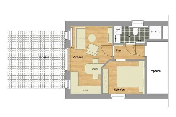 Grundriss Speicherhaus Ferienwohnung Deichnest