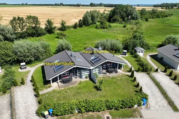 Vogelperspektive Dänisches Ferienhaus am Salzhaff, Haus Wattläufer