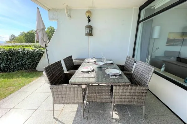 Terrasse Ferienpark Sierksdorf App.131 - Strandlage