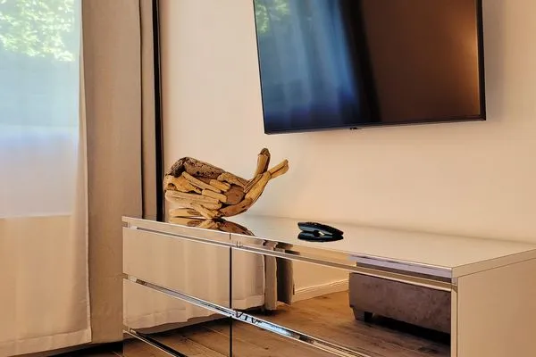 Schlafzimmer  Stilvolle Ferienwohnung im Untergeschoss für Ostsee-Kurztrip