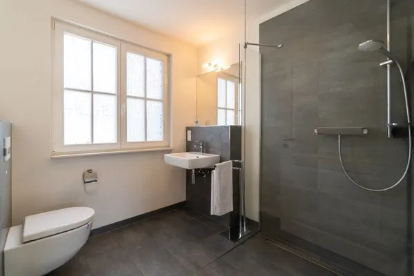 Badezimmer  Ferienhaus am Dünenwald