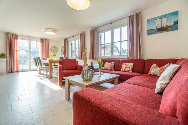 Wohnzimmer  Ferienhaus am Dünenwald