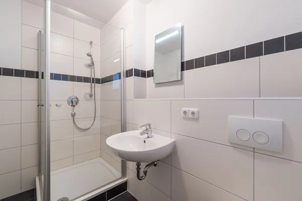 Badezimmer  Kurpark Carré 28 Dünenrose