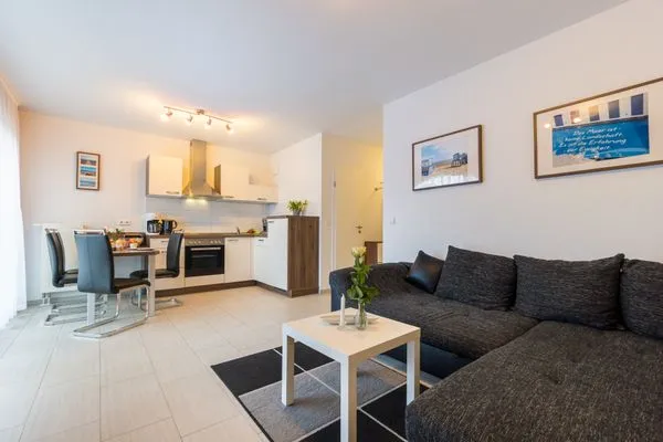 Wohnzimmer  Kurpark Carré 28 Dünenrose