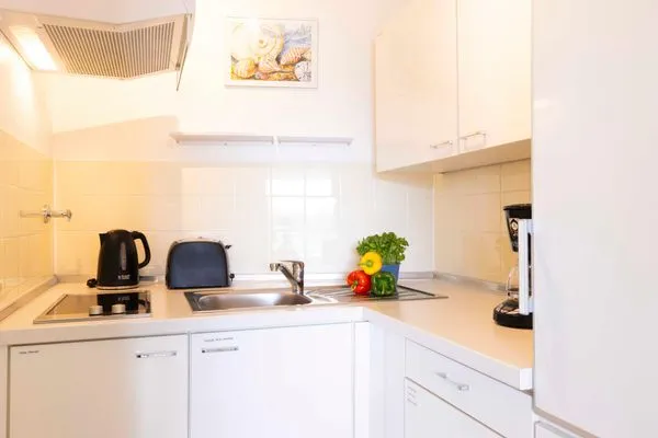 Küche / Küchenzeile  (ROD32e) Ferienwohnung "Schönberg"