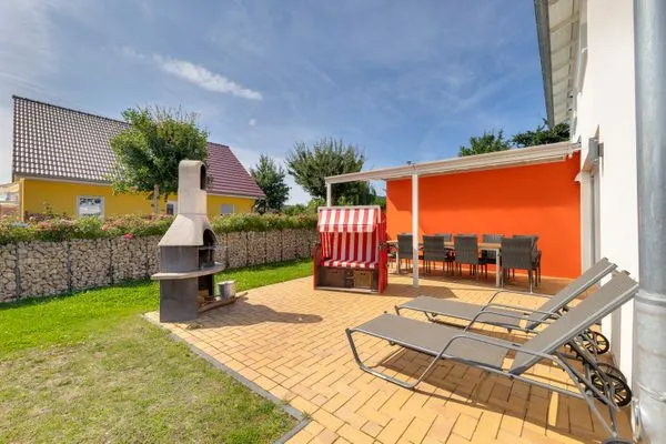 Grill  Ferienhaus Sanddornweg ca.400m vom Meer mit 6 Schlafzimmern, Sauna und Kamin