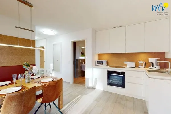 Küche / Küchenzeile Haus Seeblick Ferienwohnung Nordseekieker