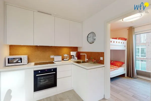 Küche / Küchenzeile Haus Seeblick Ferienwohnung Nordseekieker