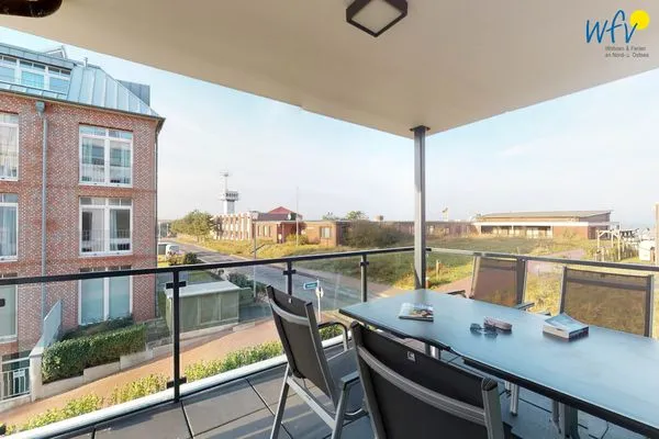 Balkon Haus Seeblick Ferienwohnung Nordseekieker