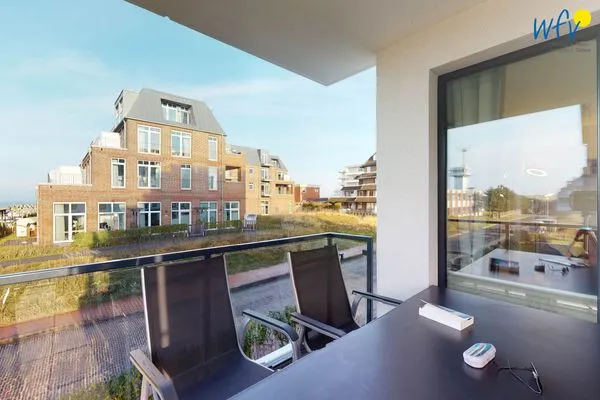 Balkon Haus Seeblick Ferienwohnung Nordseekieker