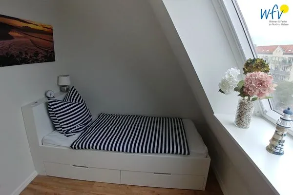 Schlafzimmer Villa Petersen Ferienwohnung Traumblick