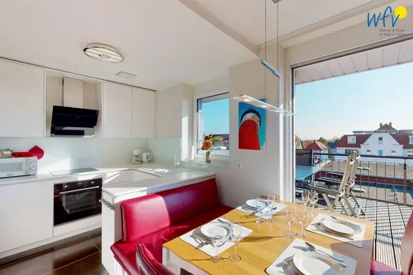 Wohnzimmer Villa Petersen Ferienwohnung Traumblick