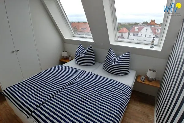 Schlafzimmer Villa Petersen Ferienwohnung Traumblick