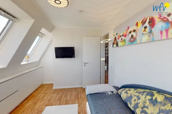 Schlafzimmer Villa Petersen Ferienwohnung Traumblick