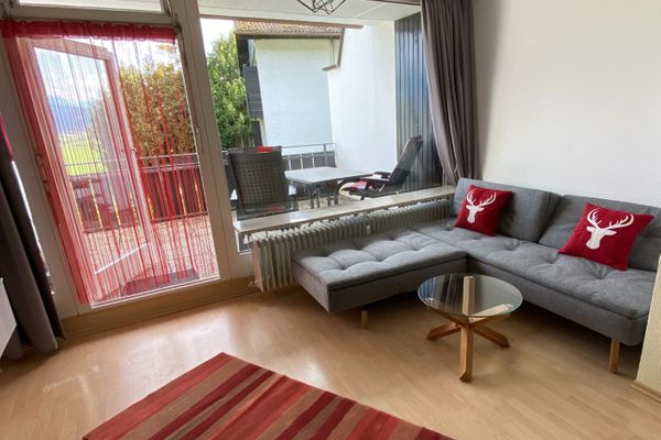  Ferienappartement Panoramablick Ferienwohnungen in Hopfen am See - Wohnzimmer