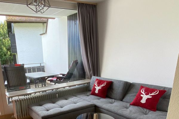  Ferienappartement Panoramablick Ferienwohnungen in Hopfen am See - Wohnzimmer