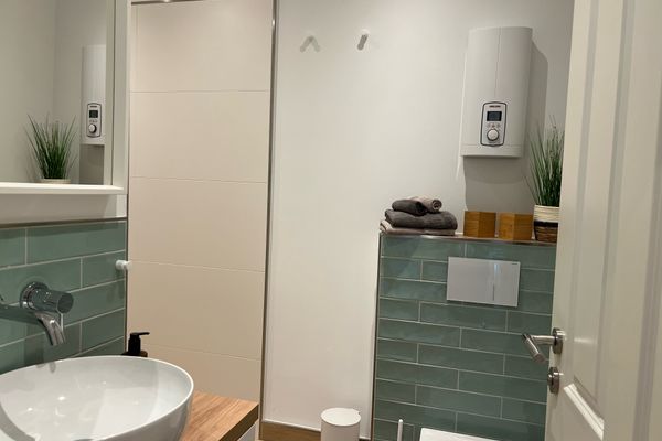Haus Alexandra Ferienwohnung 8 Dat Büdche Wangerooge - Badezimmer