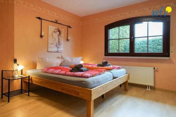 Schlafzimmer Landhaus Leni Ferienwohnung Leni