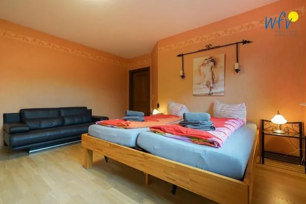 Schlafzimmer Landhaus Leni Ferienwohnung Leni