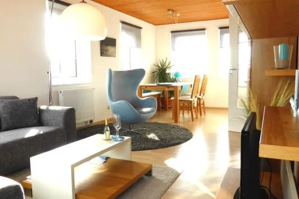 Sessel in der Ferienwohnung Bi Strun Nebel auf Amrum Haus Nordlicht Ferienwohnung *Bi Strun*