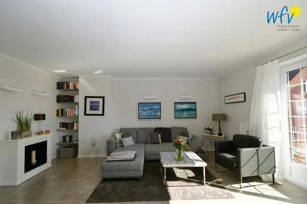 Wohnzimmer Landhaus Gertrude Ferienwohnung Muschelweg