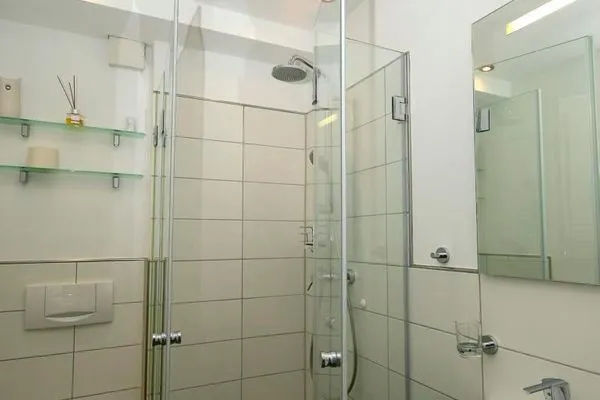 Badezimmer Landhaus Gertrude Ferienwohnung Muschelweg