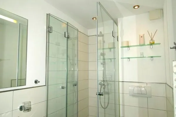 Badezimmer Landhaus Gertrude Ferienwohnung Muschelweg