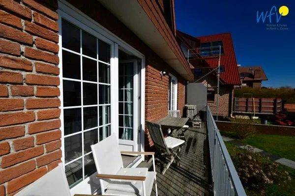 Balkon Landhaus Gertrude Ferienwohnung Muschelweg