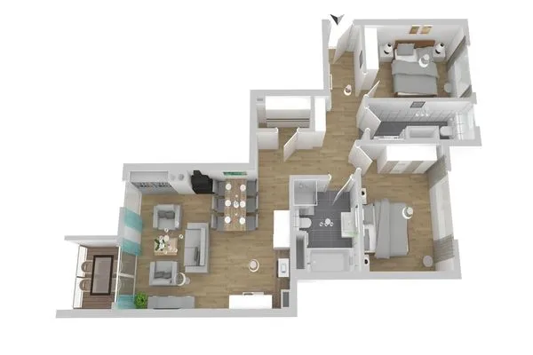 Ferienwohnung Hafenflair Hafenresidenz Waren (Müritz) - Grundriss  Hafenflair