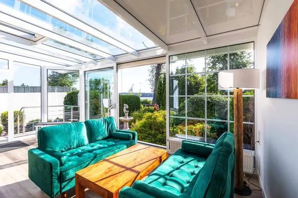 Ferienwohnung Lakeside House Waren (Müritz) - Blick in den Wintergarten  Lakeside House