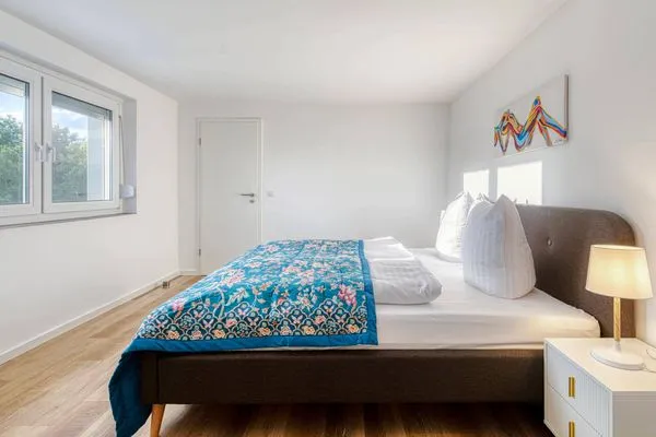 Ferienwohnung Lakeside House Waren (Müritz) - Blick in das Schlafzimmer  Lakeside House