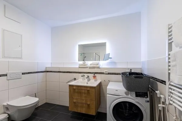 Apartment Yoga-Oase Krakow am See – Modernes Bad mit Komfort  Yoga-Oase