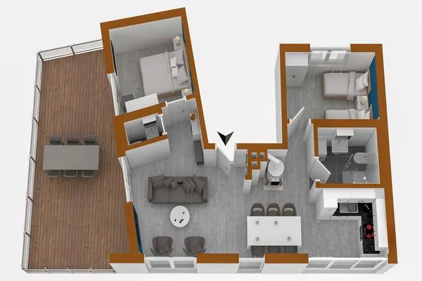 Grundriss  Tao-Suite