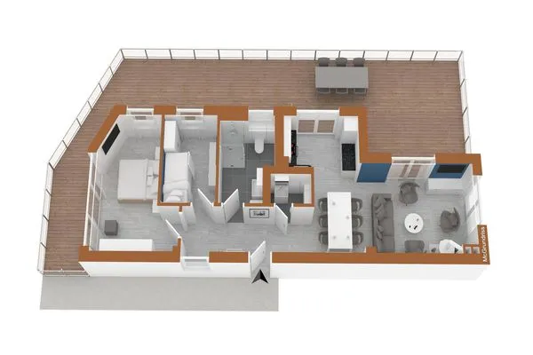 Grundriss  Shanti-Suite