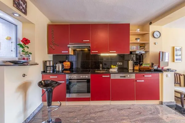 Ferienhaus InselGlück in Malchow Blick in die Küche  InselGlück