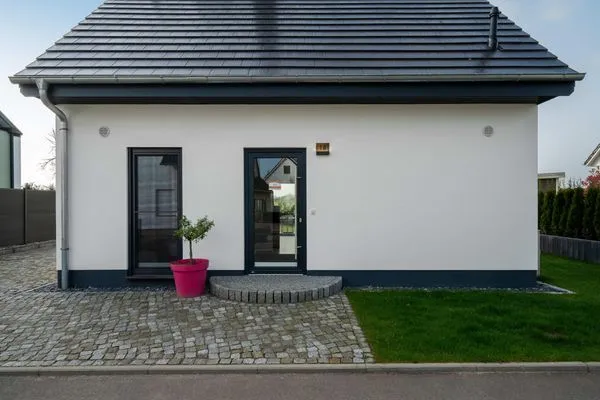 Ferienhaus Duncan House Außenansicht vom Eingang  Duncan House